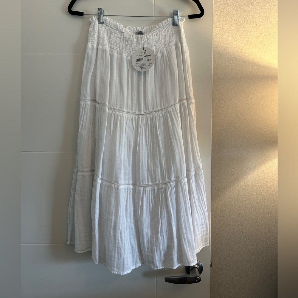 Rails Linen Midi Skirt